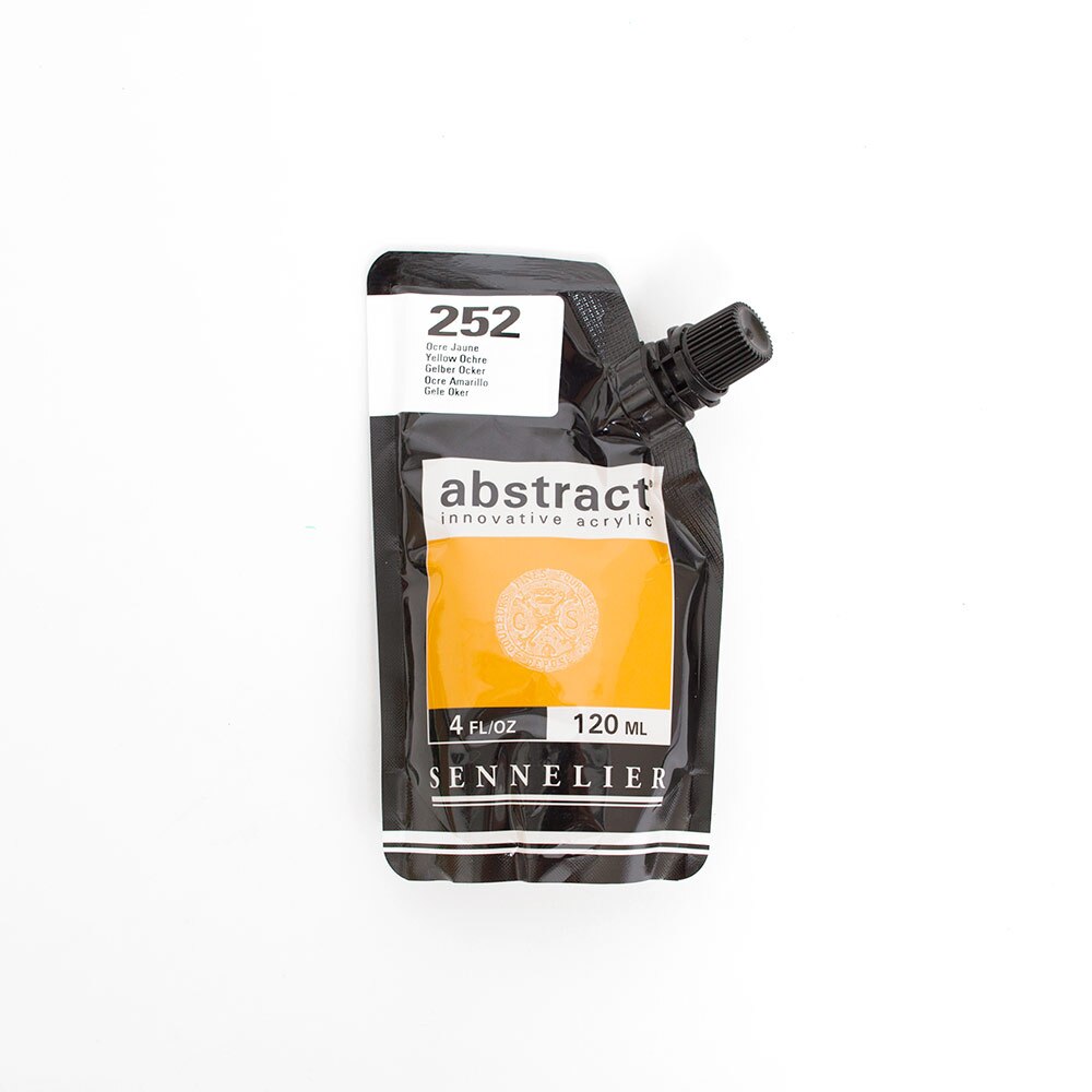 Abstract, Acrylic, Art & School, 120ml, Satin, 242861, Yellow Ochre